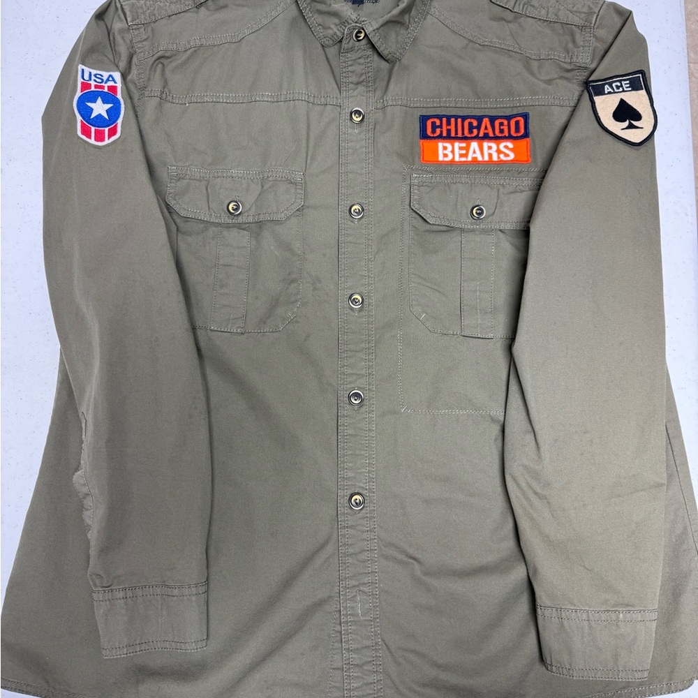 Chicago Bears Men's Military Green Jacket XL